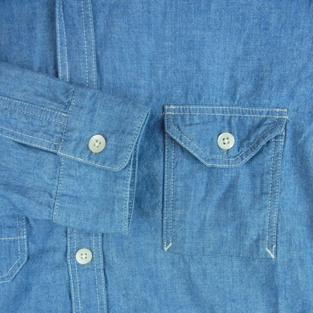 NEIGHBORHOOD ネイバーフッド 152AQNH-SHM01 HEADLIGHT/C-SHIRT.LS 長袖 シャンブレー シャツ インディゴブルー系 L【中古】