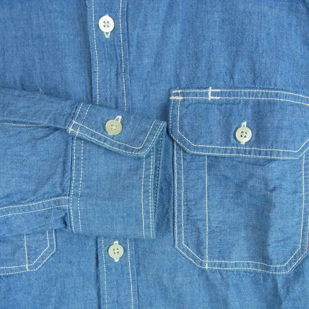 WTAPS ダブルタップス 161GWDT-SHM03 CELL LS コットン シャンブレー 長袖 シャツ 日本製 インディゴブルー系 3【中古】
