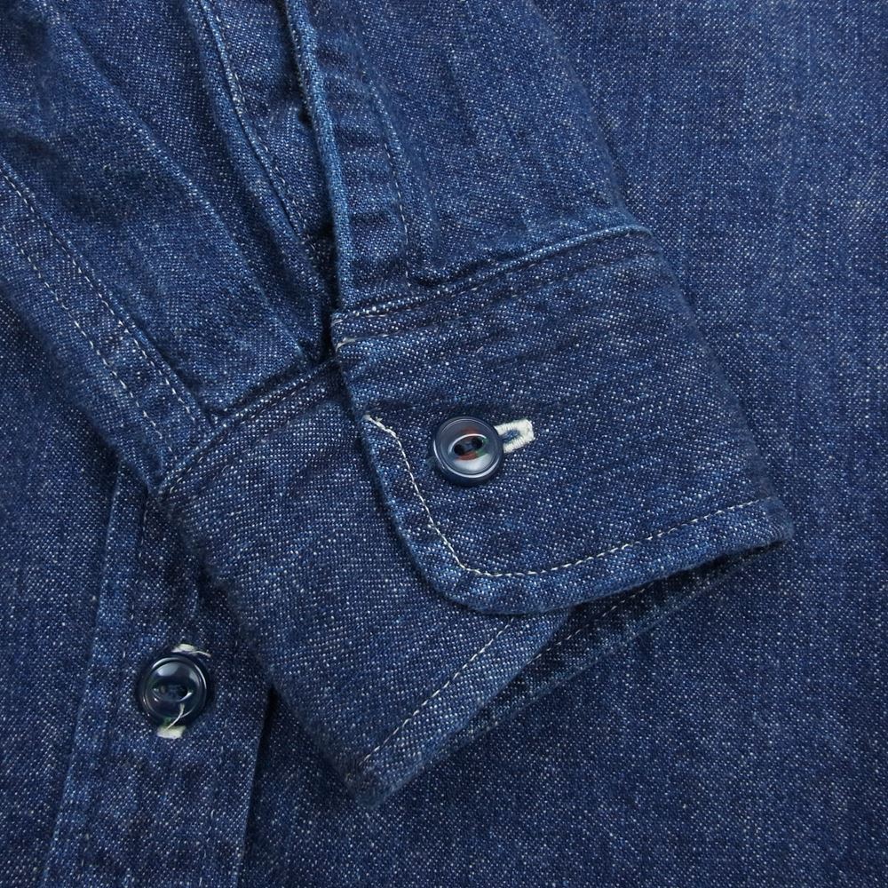 TENDERLOIN テンダーロイン DENIM WORK SHT デニム 長袖 ワーク シャツ インディゴブルー系 S【美品】【中古】