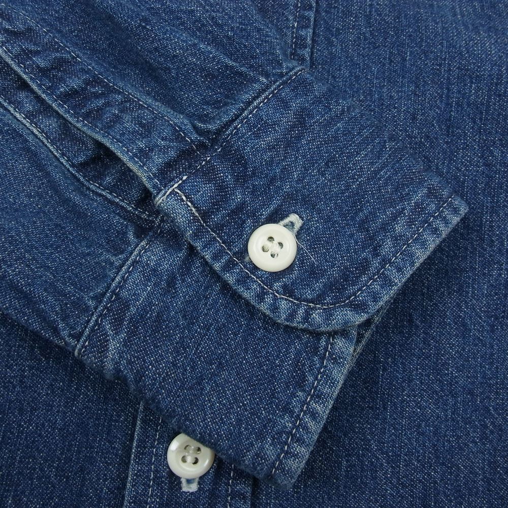 TENDERLOIN テンダーロイン T-DENIM STAND SHT デニム スタンドカラー 長袖 シャツ インディゴブルー系 S【中古】
