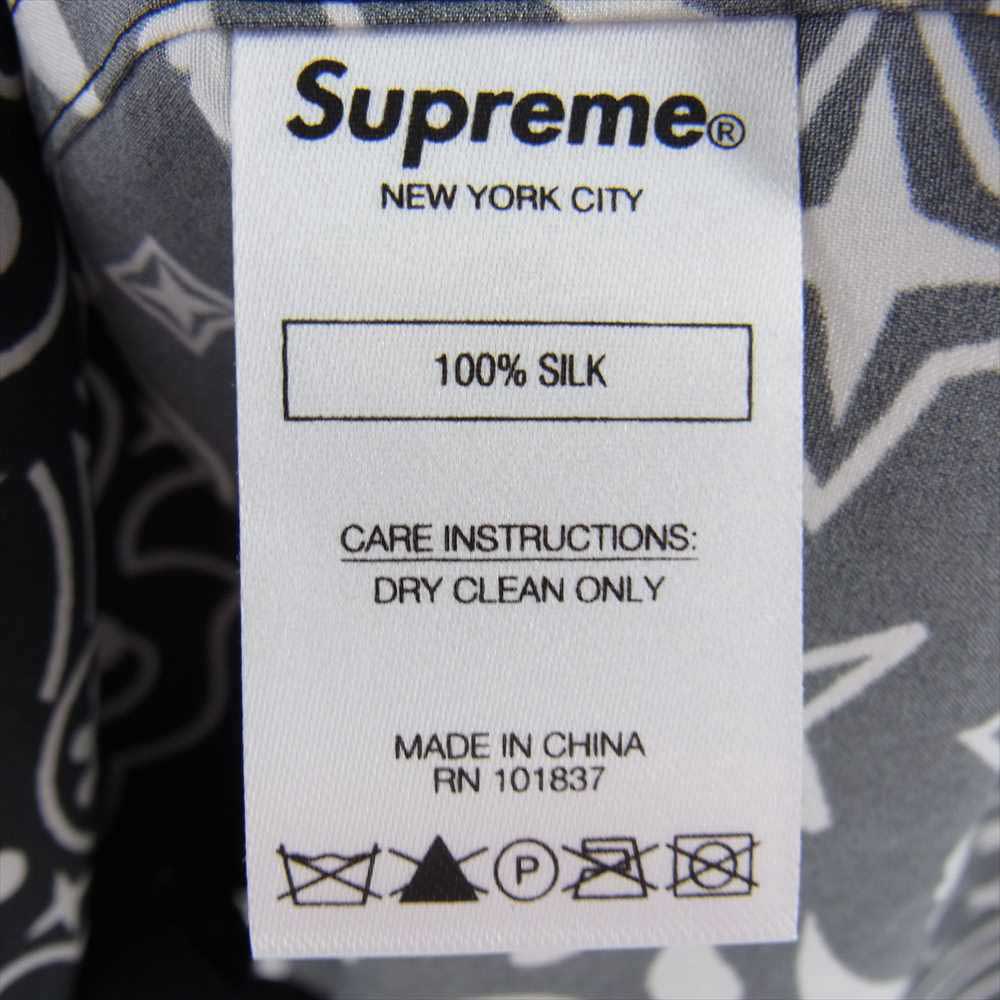 Supreme シュプリーム 21SS Bandana Silk S/S Shirt バンダナ ペイズリー シルク シャツ 半袖 シャツ ブラック系 M【新古品】【未使用】【中古】