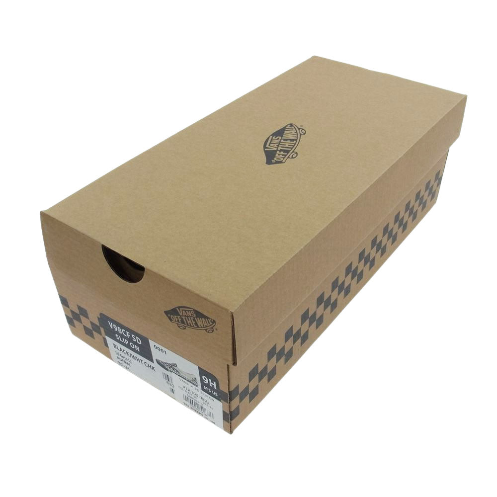 VANS バンズ SSSVB110 × SD SLIP ON Standard California スリッポン スタンダードカリフォルニア 20周年 ローカット スニーカー ブラック系 オフホワイト系 27.5cm【新古品】【未使用】【中古】