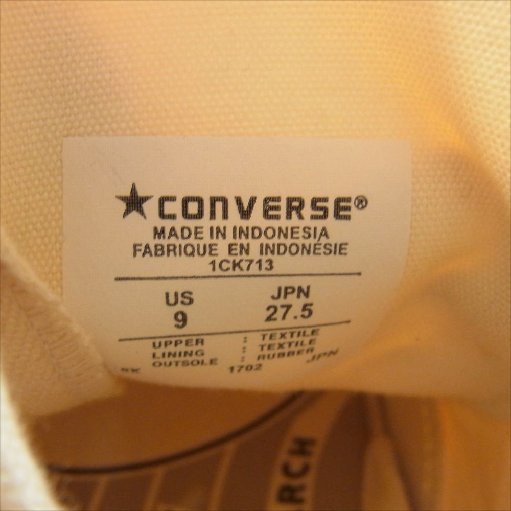 CONVERSE コンバース 1CK713 ADDICT CHUCK TAYLOR CANVAS HI アディクト チャックテイラー キャンバス ハイ ハイカット スニーカー クリーム オフホワイト系 27.5cm【美品】【中古】