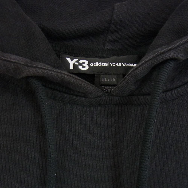Y-3 Yohji Yamamoto ワイスリー ヨウジヤマモト CY6896 M CL HOODY LF ロゴ スウェット パーカー ブラック系  XL【中古】
