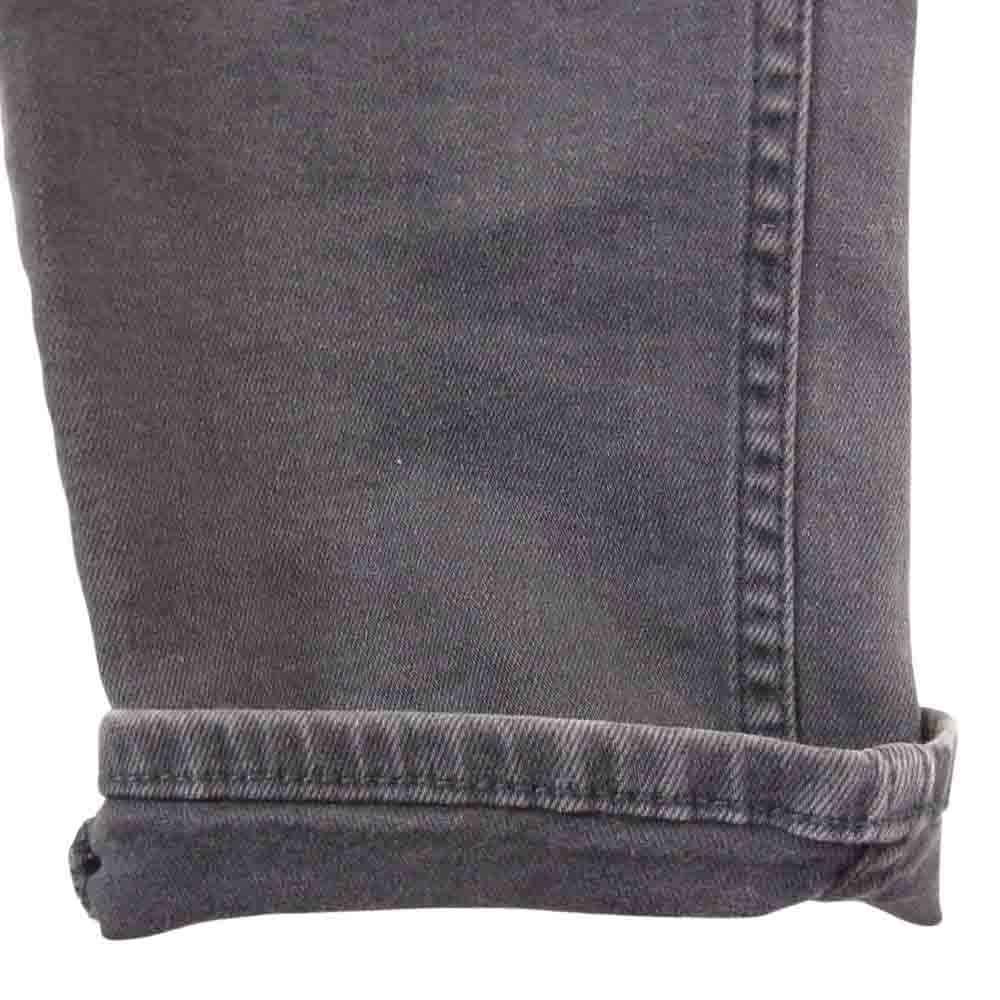 スビ ダメージ加工 ストレッチ スキニー ブラック デニム パンツ グレー系 31【中古】