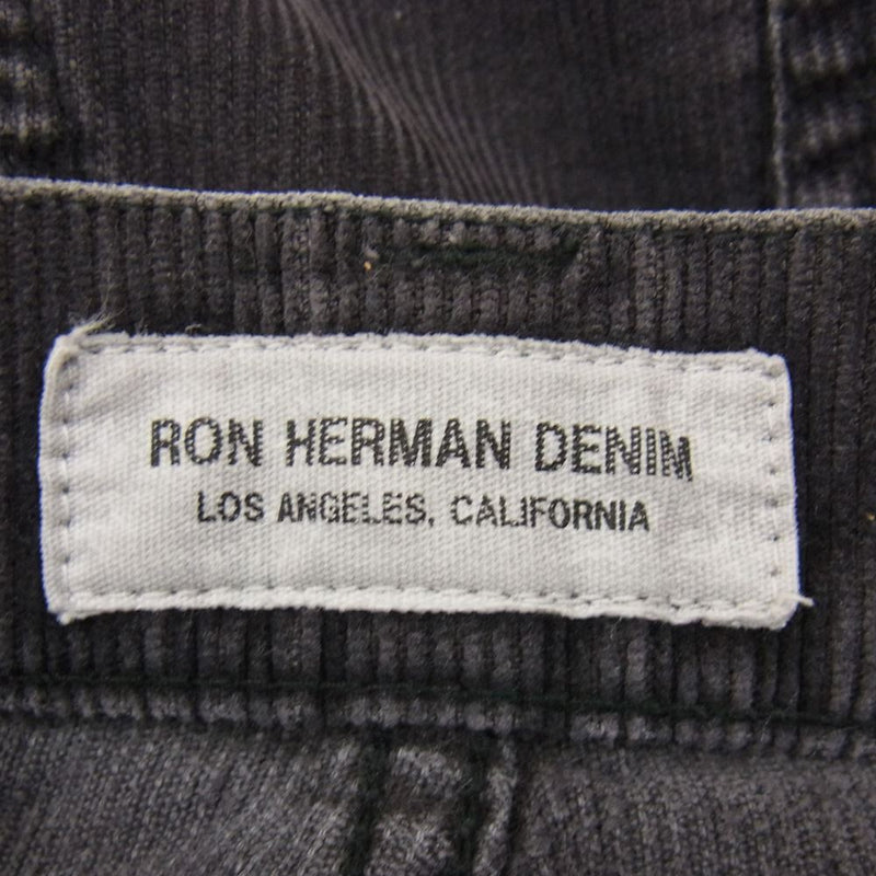 Ron Herman ロンハーマン DENIM DAMAGED CORDUROY PANT ダメージ加工 コーデュロイ パンツ チャコール系  31【中古】
