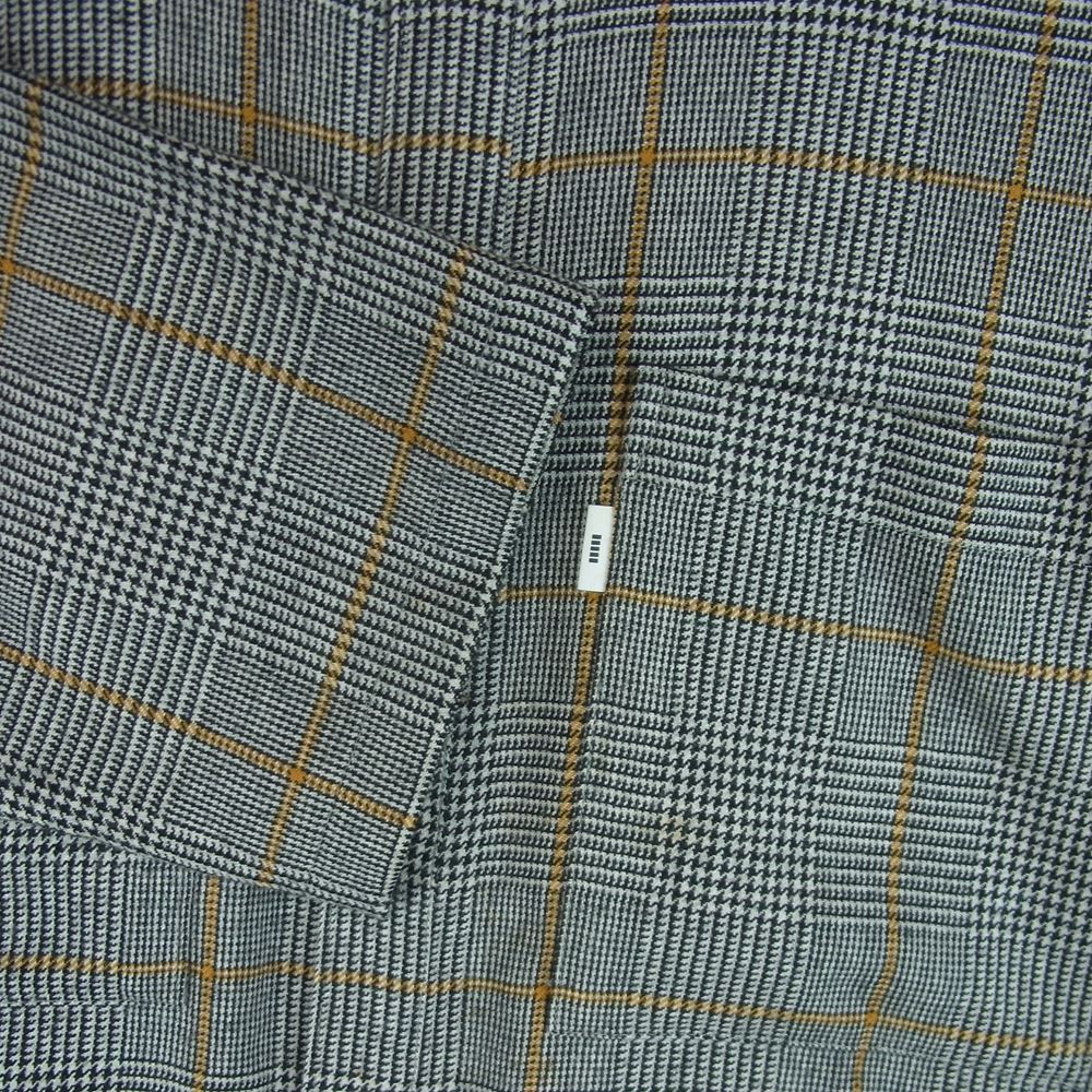 GRAPHPAPER グラフペーパー GM184-50506 GLENCHECK WOOL L/S BOX SHIRT ボックス シャツ 長袖 グレー系 2【中古】
