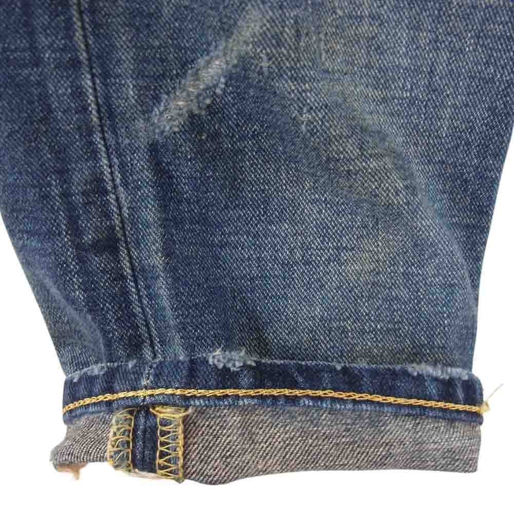 Lee リー LB-0114 × M THANK YOU FRIENDS リペア ダメージ クラッシュ加工 デニム パンツ インディゴブルー系 M【中古】