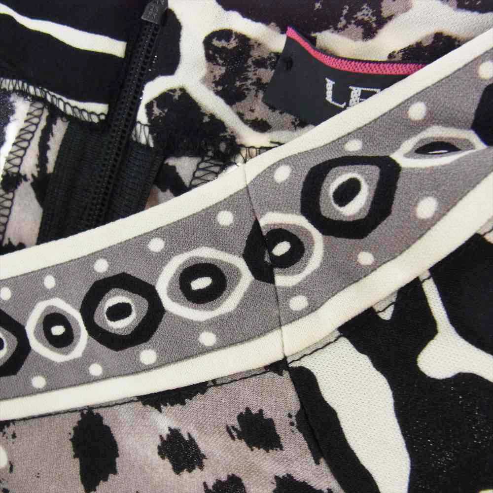 LEONARD レオナール FASHION ファッション 0180224 DNA アニマル総柄 ワンピース ドレス マルチカラー系 40【中古】