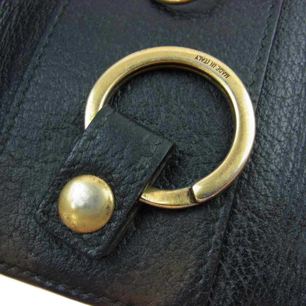 GUCCI グッチ 435305 GGマーモント レザー 6連 キーケース ブラック系【中古】