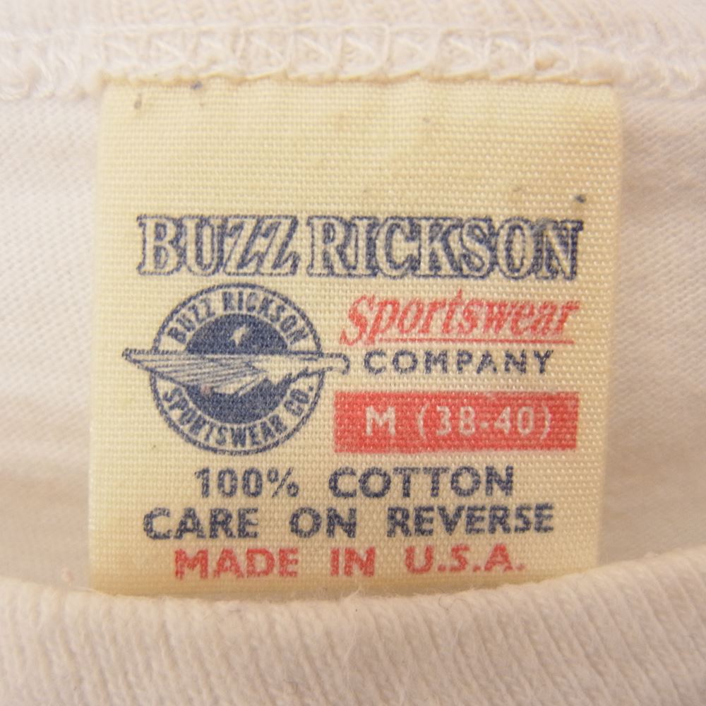 Buzz Rickson's バズリクソンズ NIGHT MISSION SHORT SLEEVE T-SHIRTS ガール プリント 半袖 Tシャツ ホワイト系 M【中古】