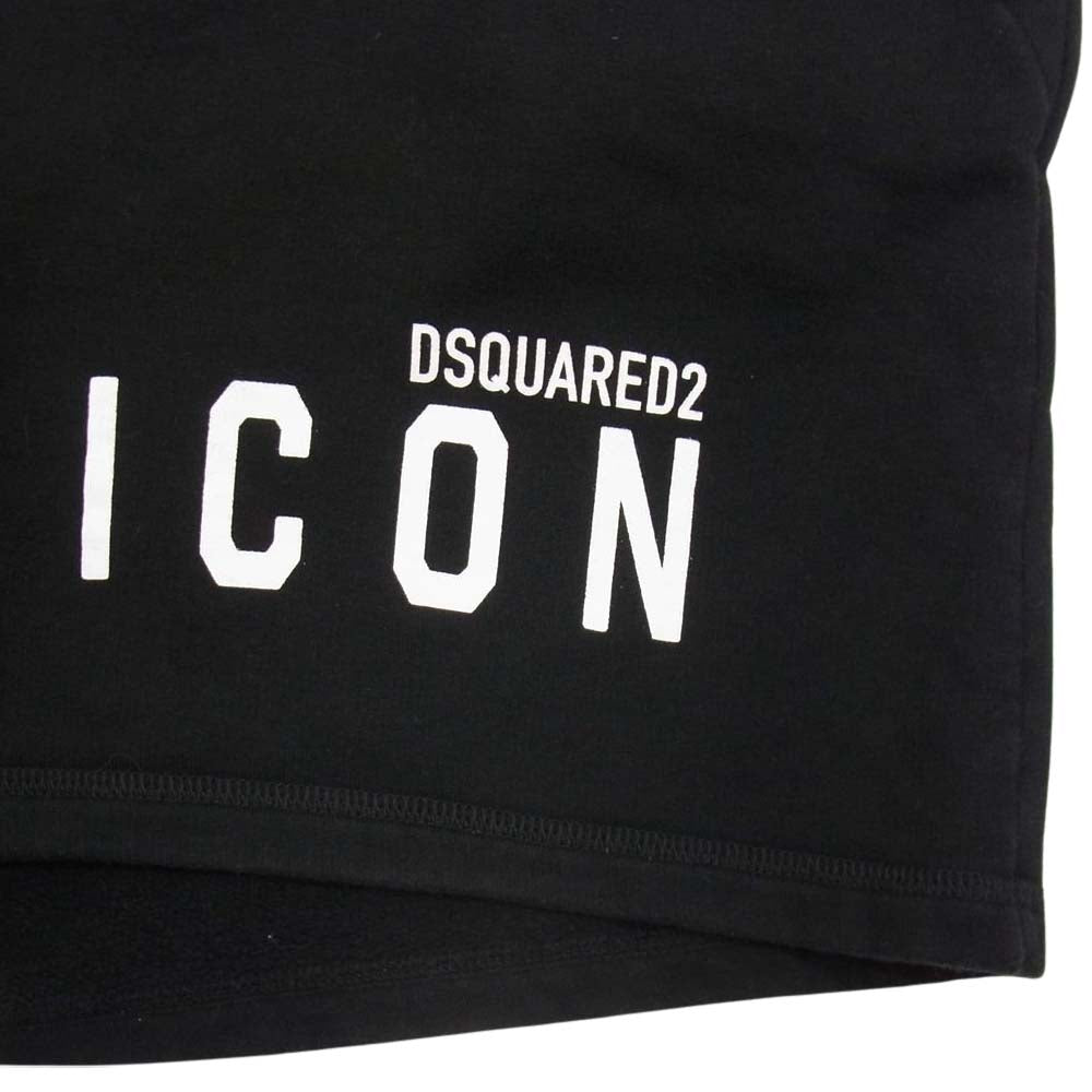 DSQUARED2 ディースクエアード S79MU0005 S25042 ICON ロゴ スウェット ショート パンツ ブラック系 XXL【中古】