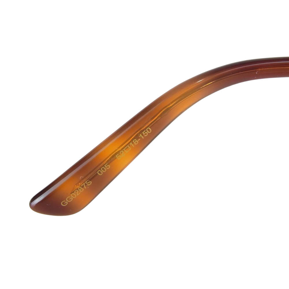 GUCCI グッチ GG02875 005 52□18-150 サングラス アイウェア ゴールド系 52□18-150【中古】