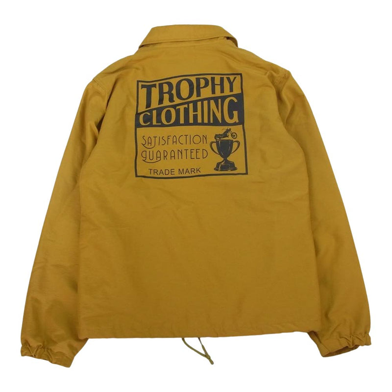 トロフィークロージング Box Logo Warm Up Jacket 60/40 クロス コーチ ジャケット イエロー系 36【中古】