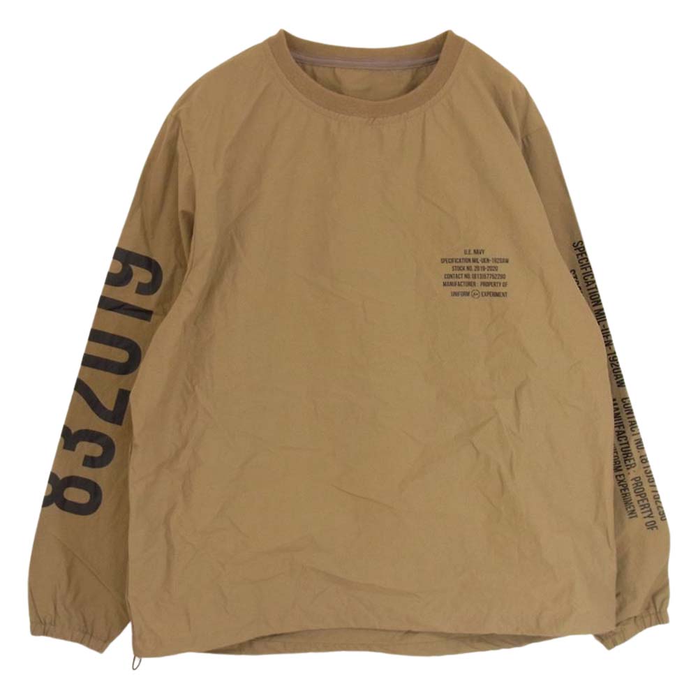 uniform experiment ユニフォームエクスペリメント UE-192001 PULLOVER SMOCK プルオーバー スモック ナイロン ジャケット カーキ系 3【中古】 uniform experiment ユニフォームエクスペリメント UE-192001 PULLOVER