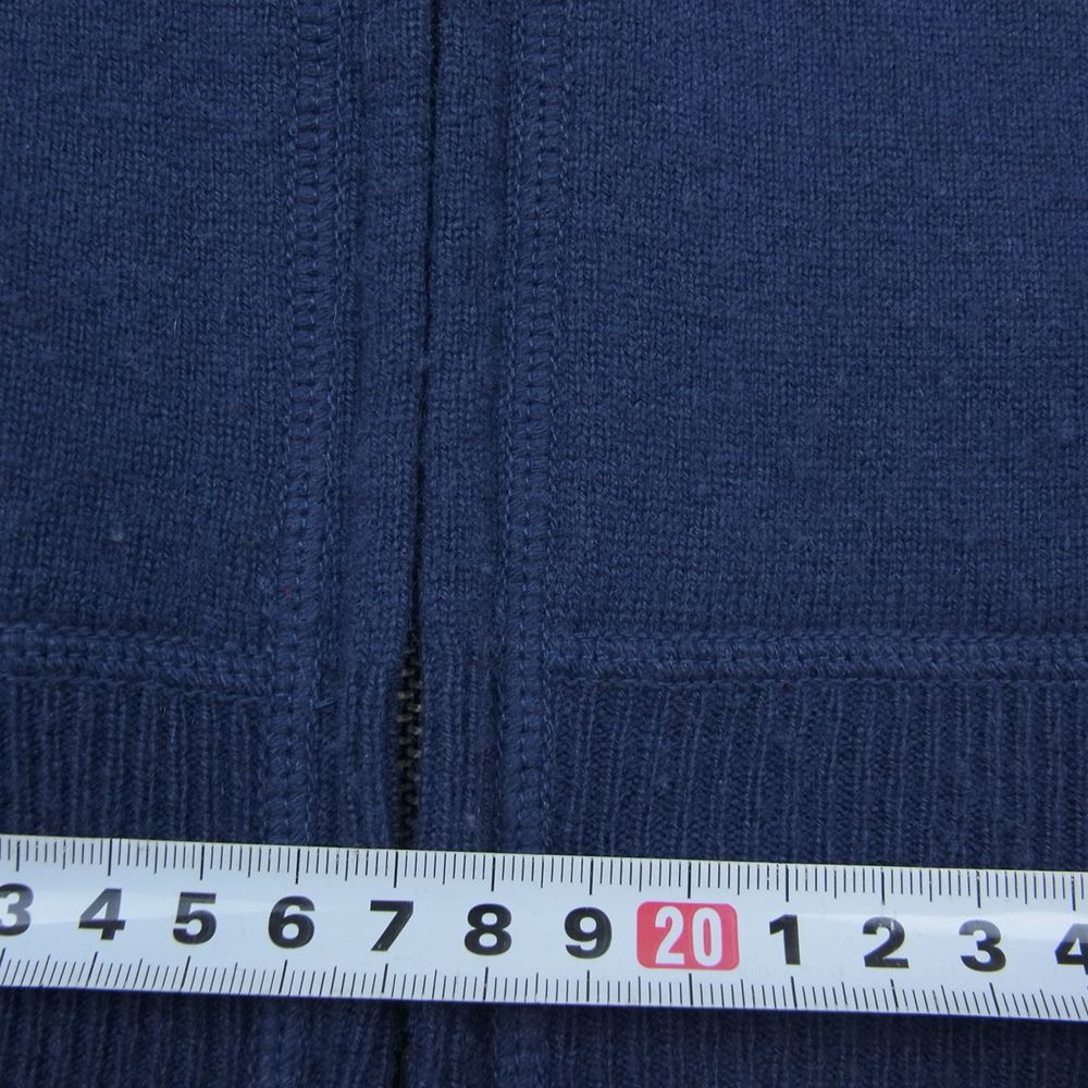 Lucien Pellat-Finet ルシアンペラフィネ カシミア スカル刺繍 ジップ パーカー ネイビー ネイビー系 M【中古】