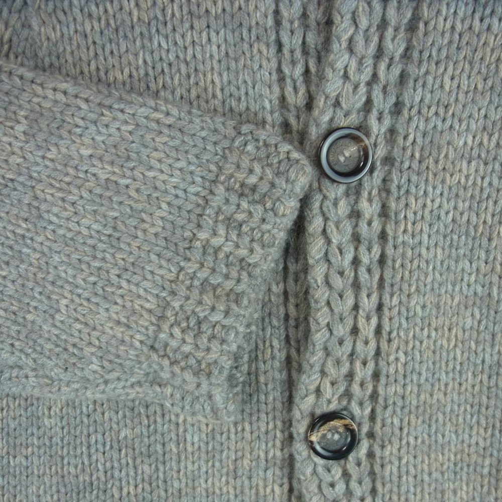 Ermenegildo Zegna エルメネジルドゼニア ピュアカシミヤ100% メランジ ローゲージ ニット カーディガン イタリア製 グレー系 S 48【中古】