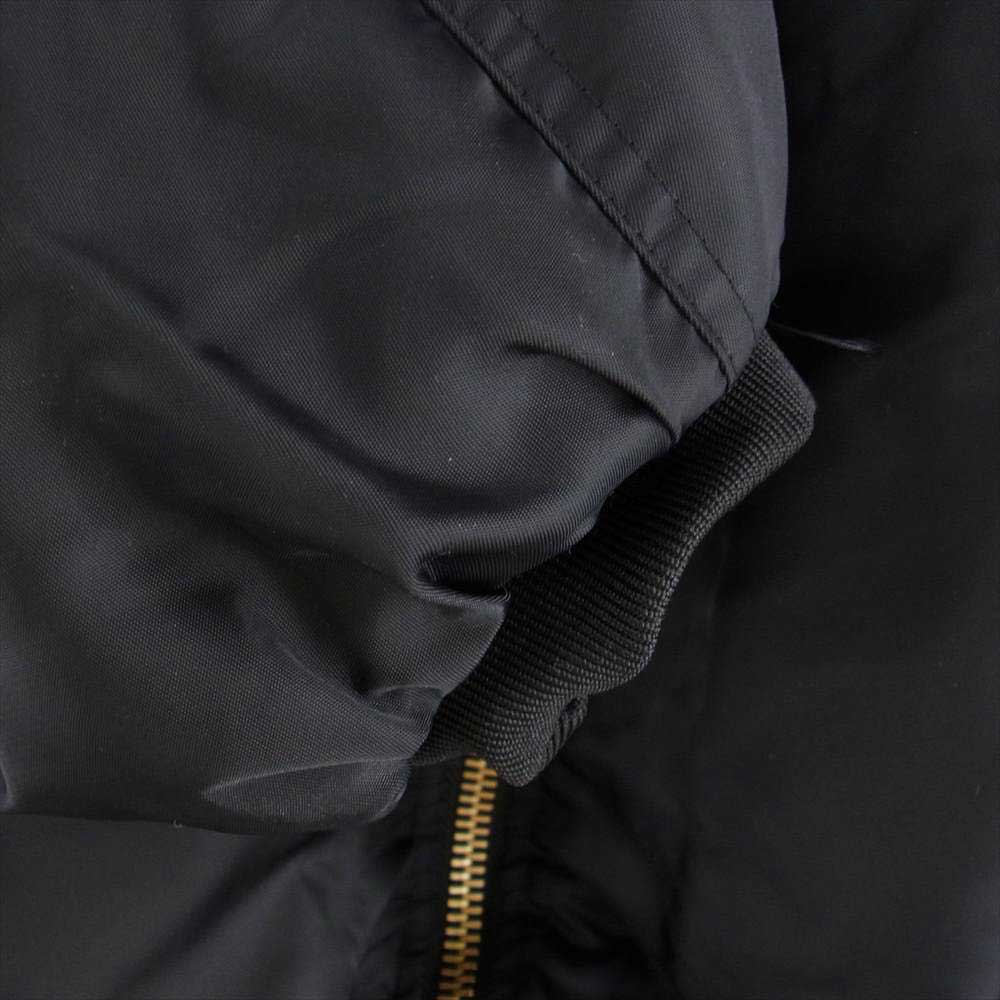 RAF SIMONS ラフシモンズ 20AW 202-620 NYLON PATCHED BOMBER WOOL ワッペン パッチ付き レイヤード ドッキング ブルゾン ボンバージャケット ブラック系【中古】