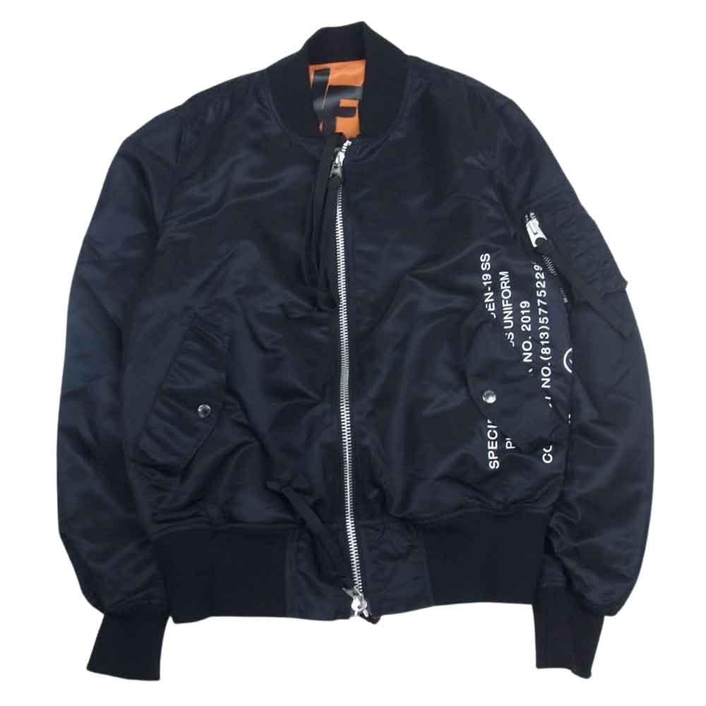 uniform experiment ユニフォームエクスペリメント 19SS  UE-190016 GRAFFITI REVERSIBLE グラフィティ リバーシブル MA1 ジャケット ダークネイビー系 2【中古】 uniform experiment ユニフォームエクスペリメント 19SS UE-190016