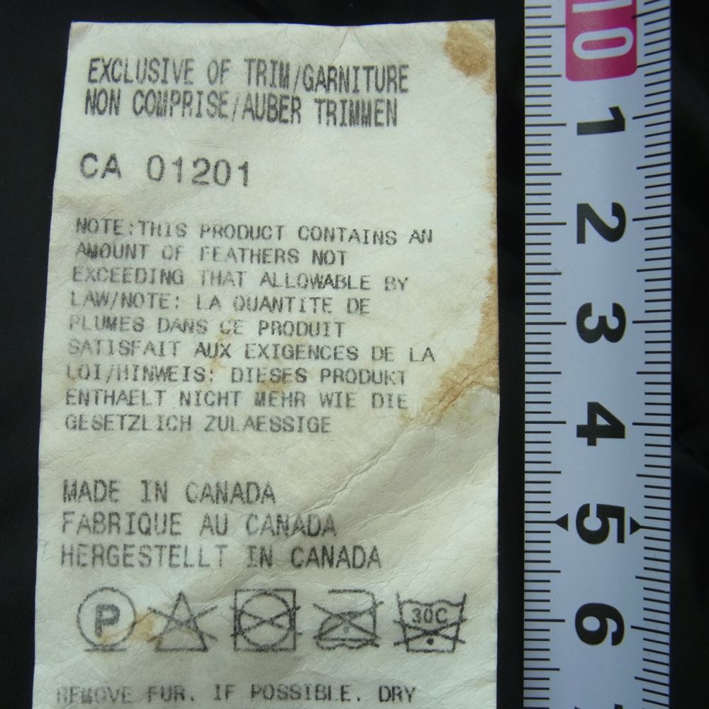 CANADA GOOSE カナダグース 2600JL 国内正規品 グリフィンインターナショナル ブロンテパーカ ダウン ジャケット ブラック系 S【中古】
