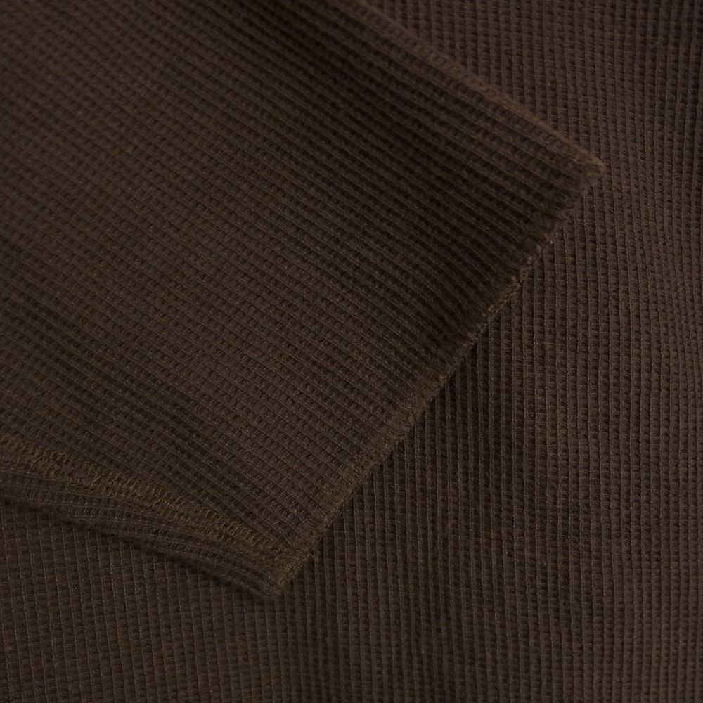 ブラームス 19AW BHS-RKAW19004-19AW ROOTSTOCK Rough & Smooth Thermal Over-Neck Loose Fit サーマル オーバーネック ルーズフィット カットソー 長袖 Tシャツ ブラウン系 3【中古】