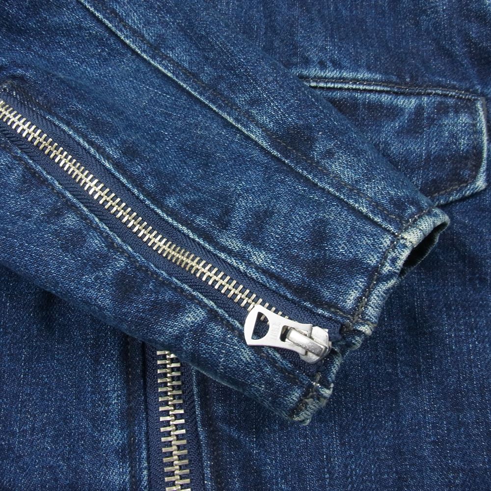 schott ショット 3162023 デニム ダブルライダースジャケット インディゴブルー系 S【中古】