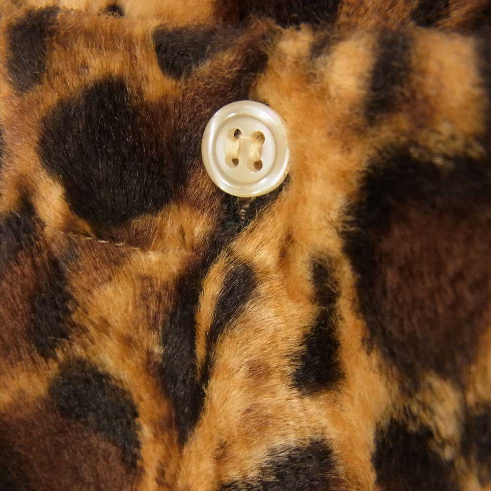 CREAM SODA クリームソーダ 復刻金タグ レオパード オープンカラー シャツ ブラウン系 サイズ表記無【中古】