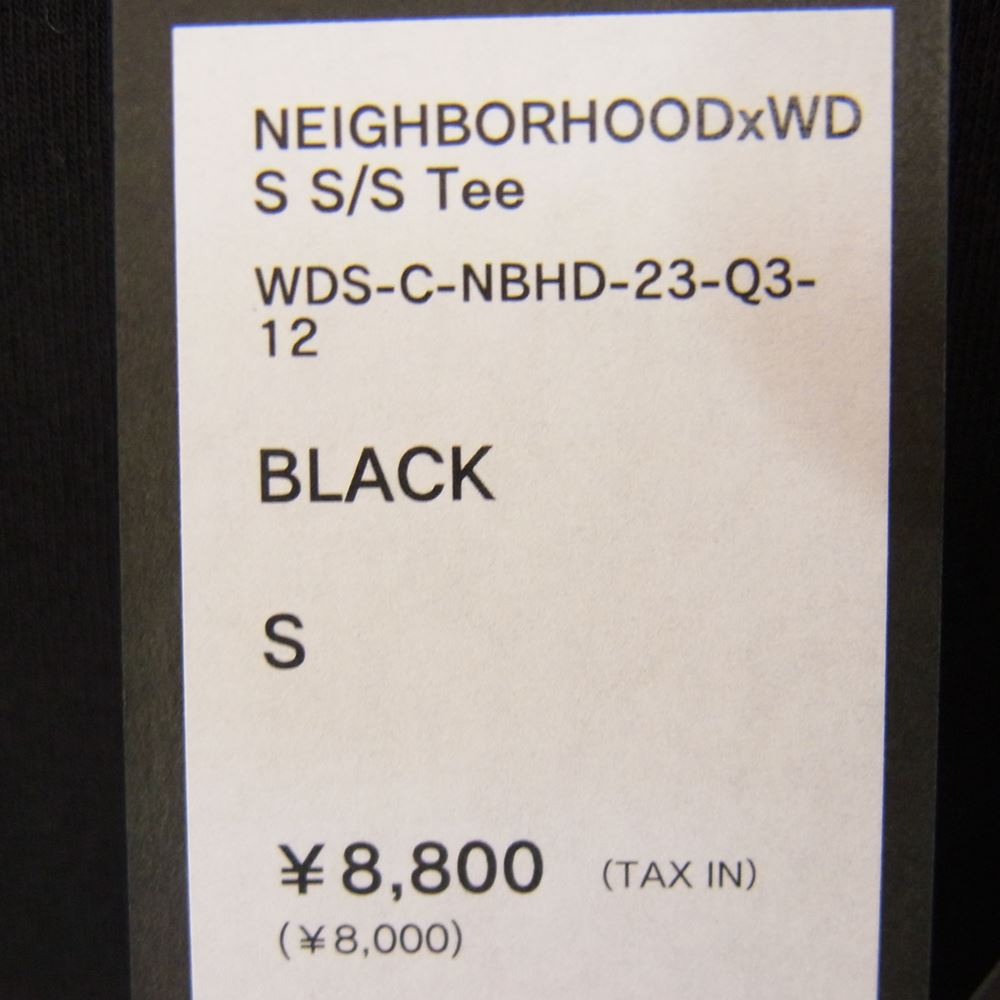 NEIGHBORHOOD ネイバーフッド 231PCWSN-ST01S × WIND AND SEA ウィンダンシー TEE ロゴ 半袖 Tシャツ ブラック系 S【美品】【中古】