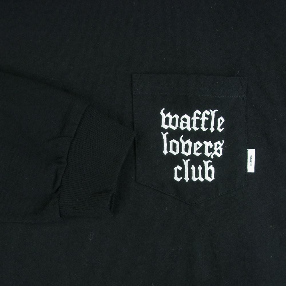 WTAPS ダブルタップス 22SS vans バンズ WAFFLE LOVERS CLUB L/S TEE 長袖 Tシャツ グアテマラ製 ブラック系 2【中古】