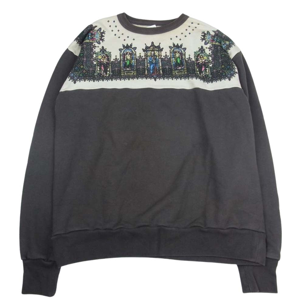 セントマイケル 21SS SM-S21-0000-014 CREW SWEAT SHIRT S.GLASS 