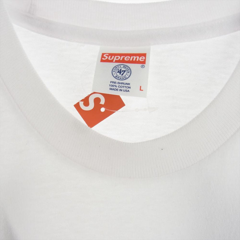 シュプリーム×ニューヨークヤンキース  ボックスロゴ 半袖 Tシャツ 白シャツ