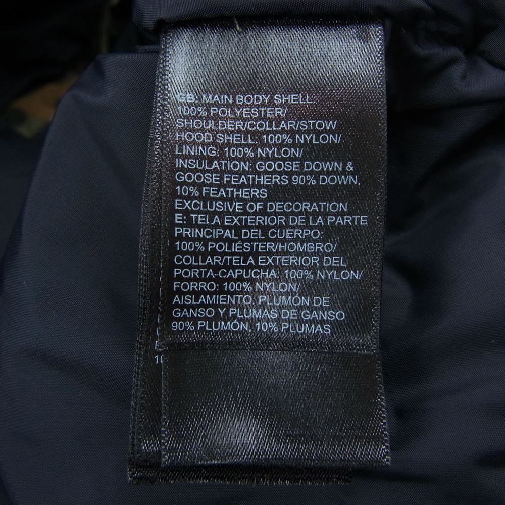 THE NORTH FACE ノースフェイス T93MIY 1996 Seasonal Nuptse 700 FILL POWER ヌプシ ダウン ベスト 迷彩 カモフラ カーキ系 S【中古】