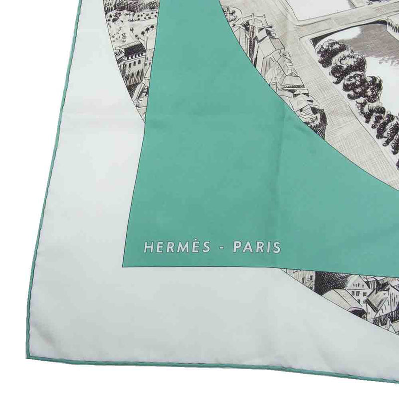 HERMES エルメス フランス製 シルクカレ 90 Regarde Paris パリを