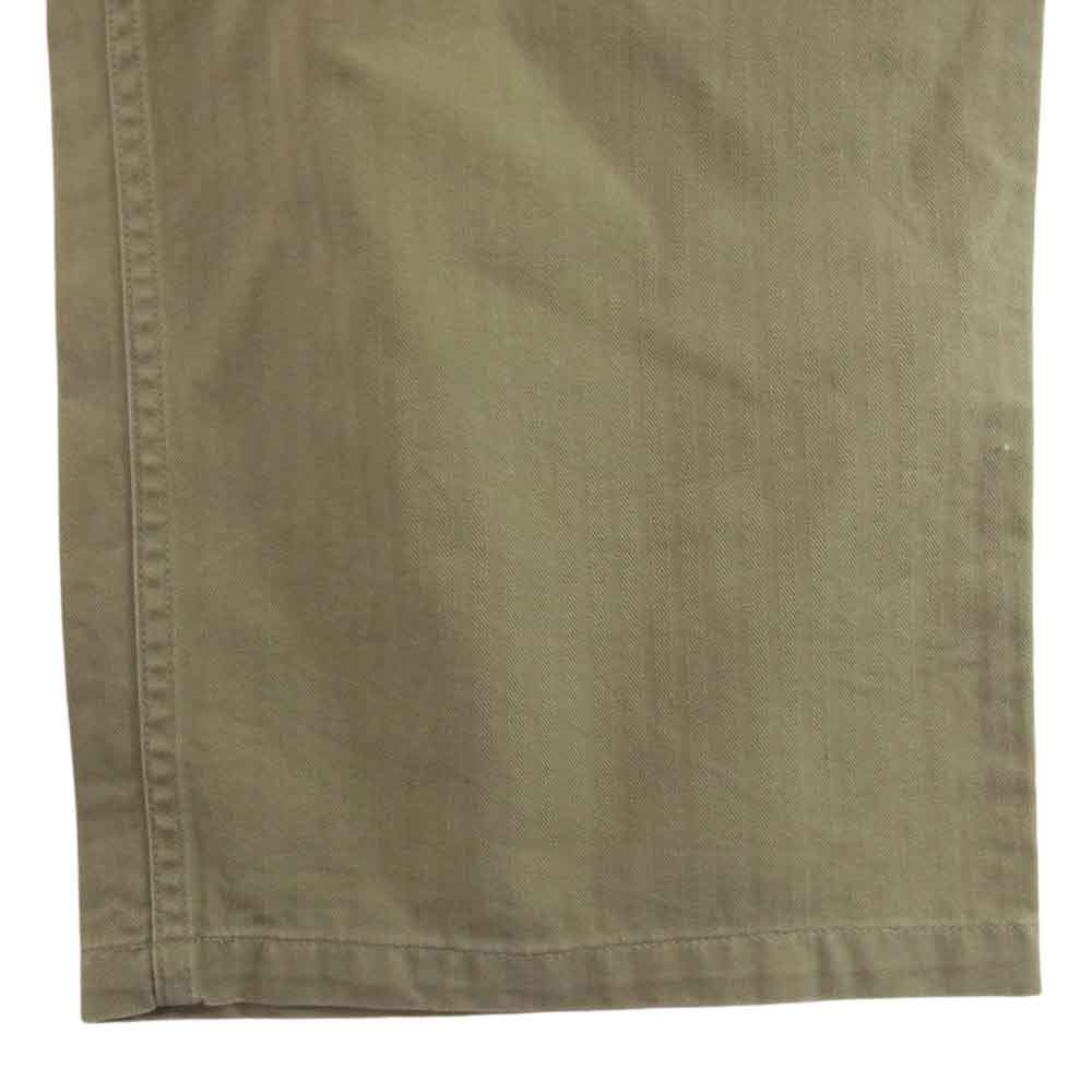 シオタ PTLM-117L-SB へリンボーン ベイカー パンツ カーキ系 5【中古】