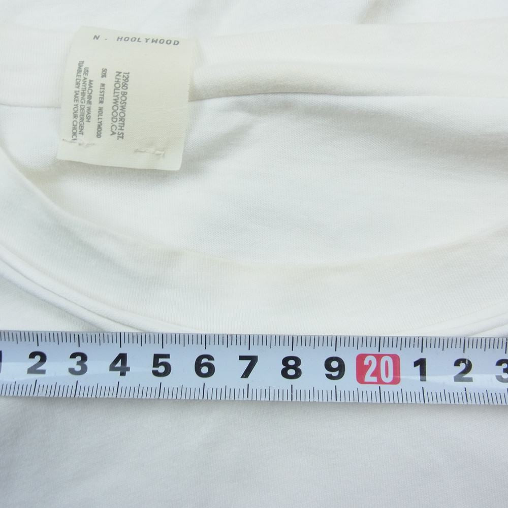 N.HOOLYWOOD エヌハリウッド 1201-CS61-024-pieces × SUNSPEL SHORT SLEEVE SHIRT カットオフ 再構築 半袖 Tシャツ ホワイト系 40【中古】