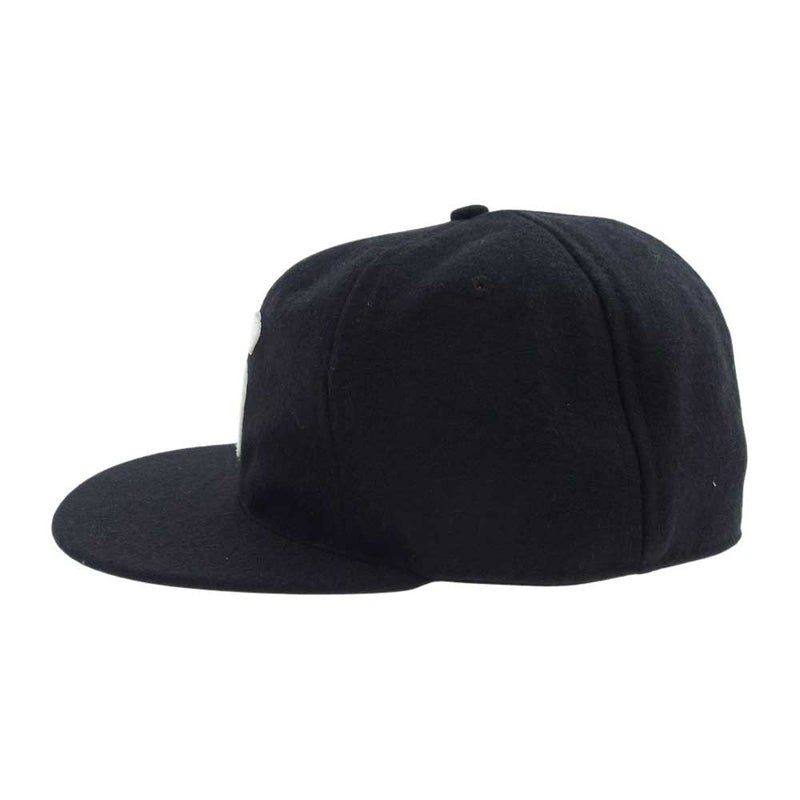 Supreme シュプリーム 帽子 23SS Ebbets S Logo Fitted 6-Panel エベッツフィールド Sロゴ 6パネル ウール キャップ ブラック系 7.5【新古品】【未使用】