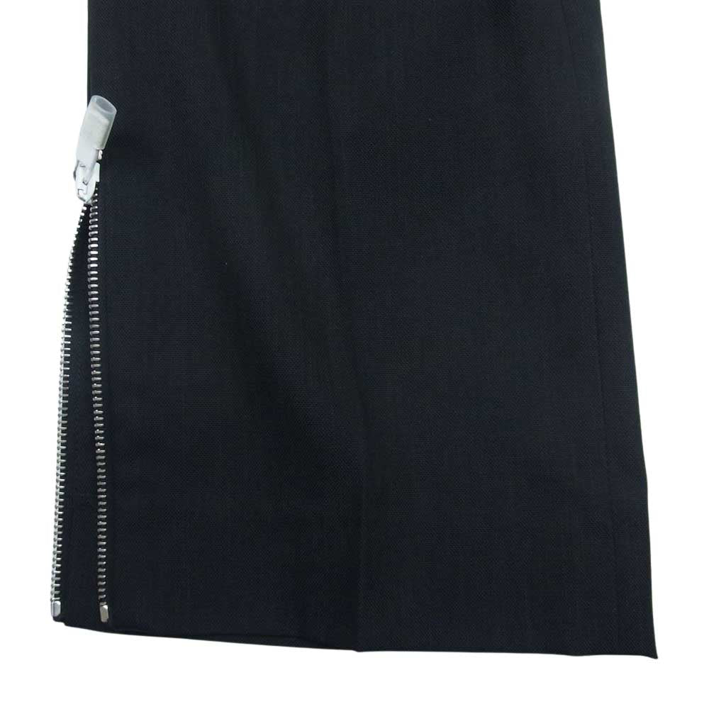 RAF SIMONS ラフシモンズ 20AW 202-338B Slim Fit Trouser with Ankle Zip アンクルジップ スリムフィット テーパード トラウザー スラックスパンツ ブラック系 46【中古】