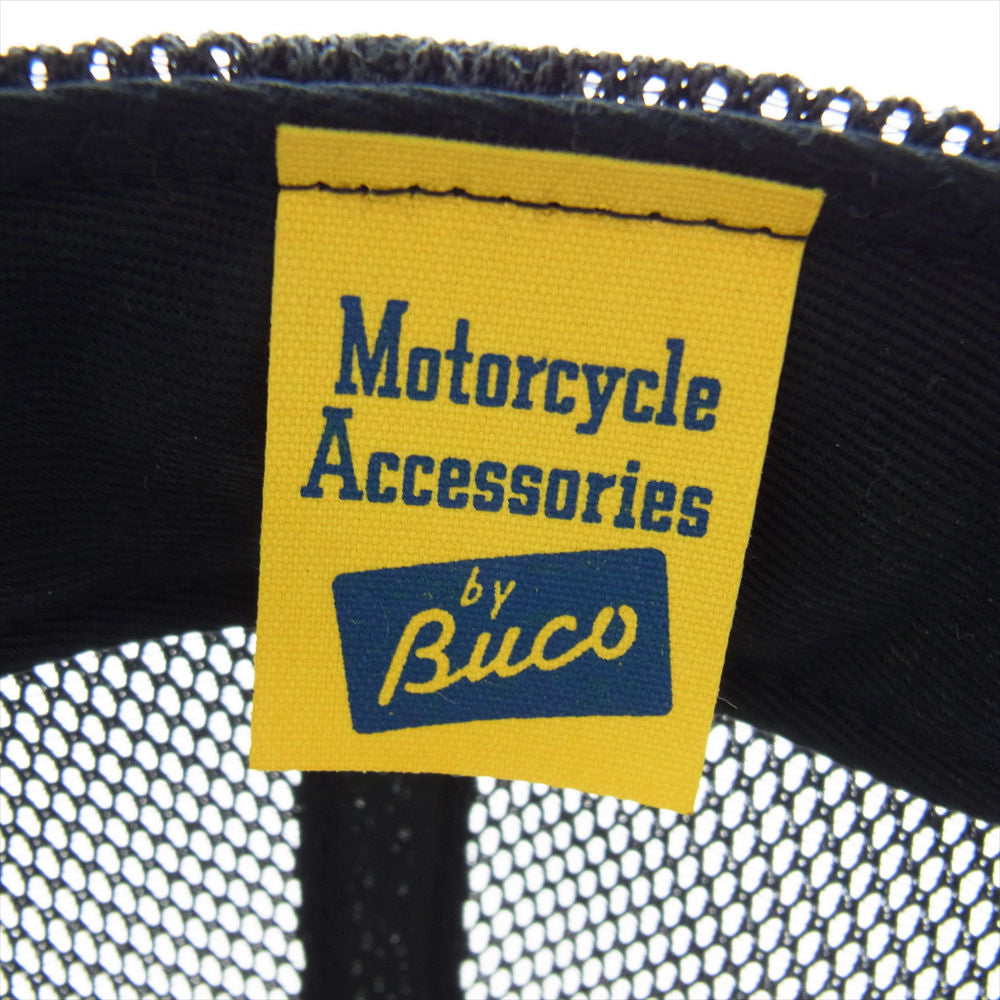 The REAL McCOY'S ザリアルマッコイズ BA22002 BUCO ブコ MESH CAP SKULL PISTON スカルピストン メッシュ キャップ 帽子 ブラック系【美品】【中古】