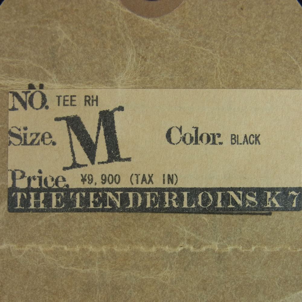 TENDERLOIN テンダーロイン TEE RH ロゴ プリント 半袖 Tシャツ コットン ニカラグア製 ブラック系 M【中古】