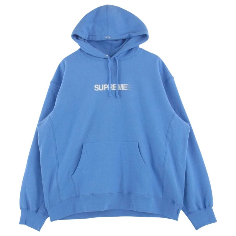 Supreme シュプリーム 23SS motion logo hooded sweatshirt モーション ロゴ スウェット パーカー  ライトブルー XL【新古品】【未使用】【中古】