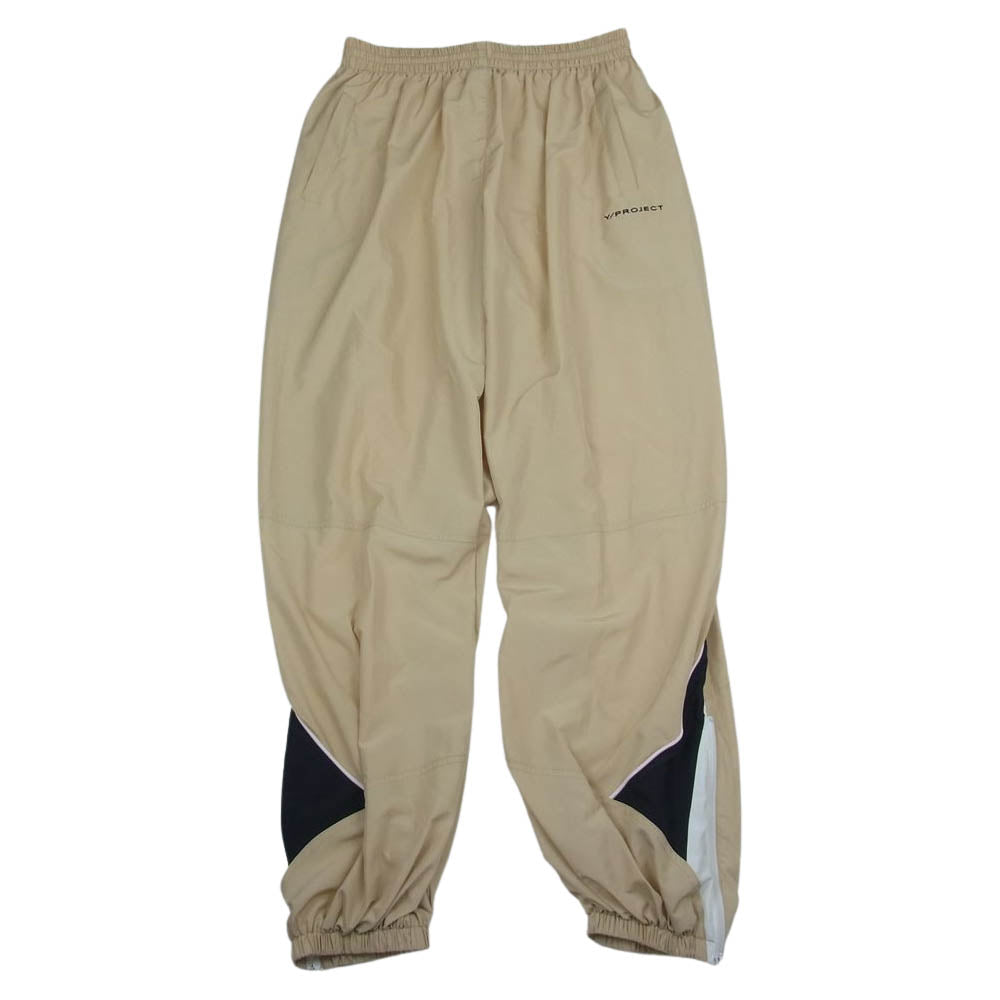 ワイプロジェクト Y PROJECT 20SS  ナイロン トラック ライン パンツ ベージュ系 XS【美品】【中古】 ワイプロジェクト 20SS ナイロン トラック ライン パンツ ベージュ系