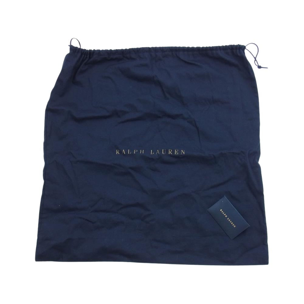 RALPH LAUREN ラルフローレン 563038 リッキー 2WAY レザー ショルダー トートバッグ ベージュ系【中古】