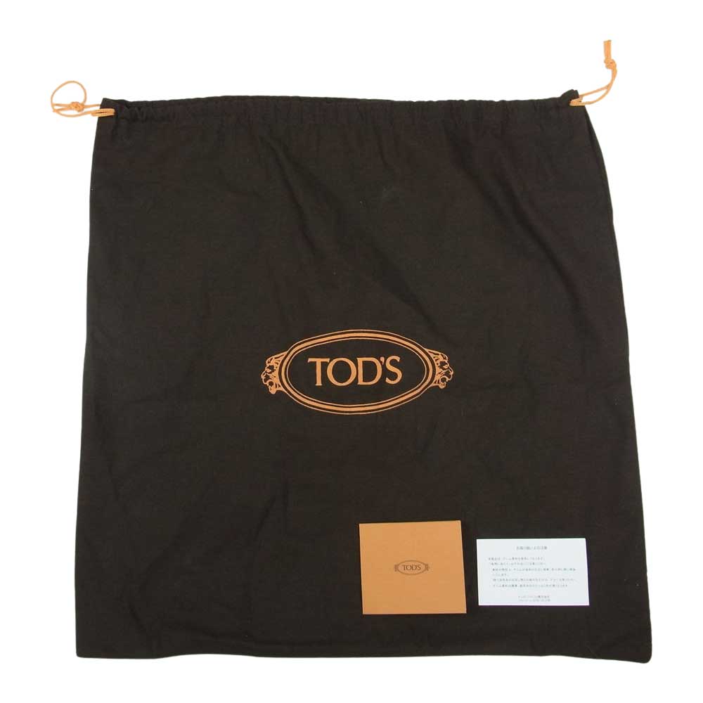 TOD’S トッズ XBWANYL0200 レザー デニム 2WAY ハンドバッグ ショルダーバッグ ブラウン系 インディゴブルー系【美品】【中古】