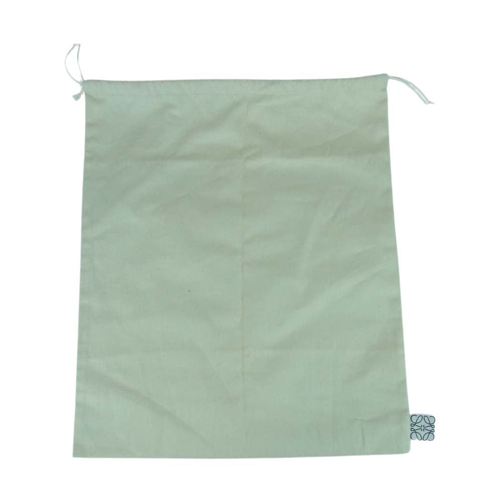 LOEWE ロエベ スモール ラフィア スクエア ロゴレザーパッチ かご バスケット トート ハンド バッグ ベージュ系 ブラウン系【中古】