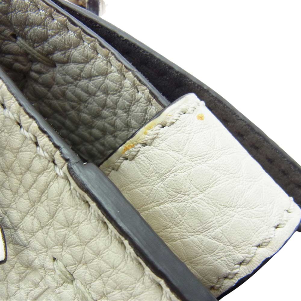 FENDI フェンディ 8BH349 セレリア 2WAY レザー ショルダーバッグ ベージュ系【美品】【中古】