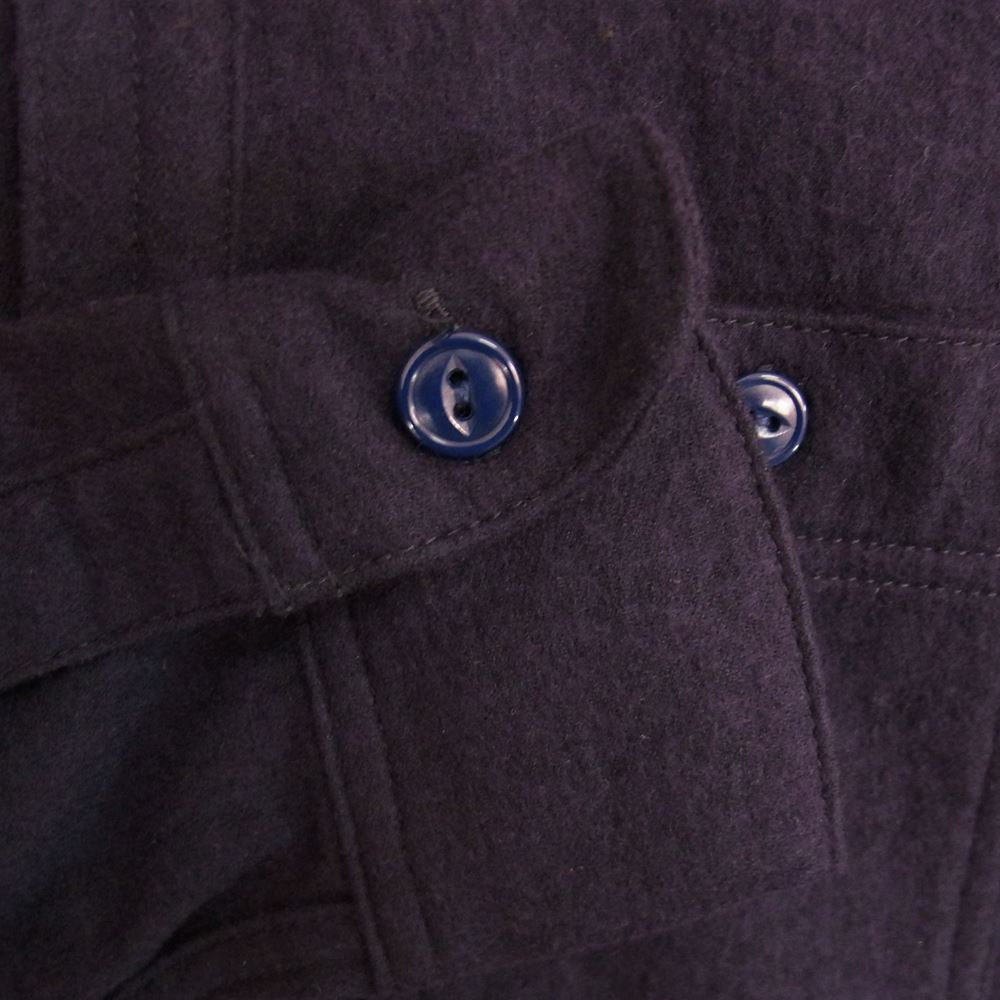 NEIGHBORHOOD ネイバーフッド 19AW LUMBERS SOLID /CW-SHIRT.LS コットン ウール ボタン 長袖 シャツ ダークネイビー系 S【中古】
