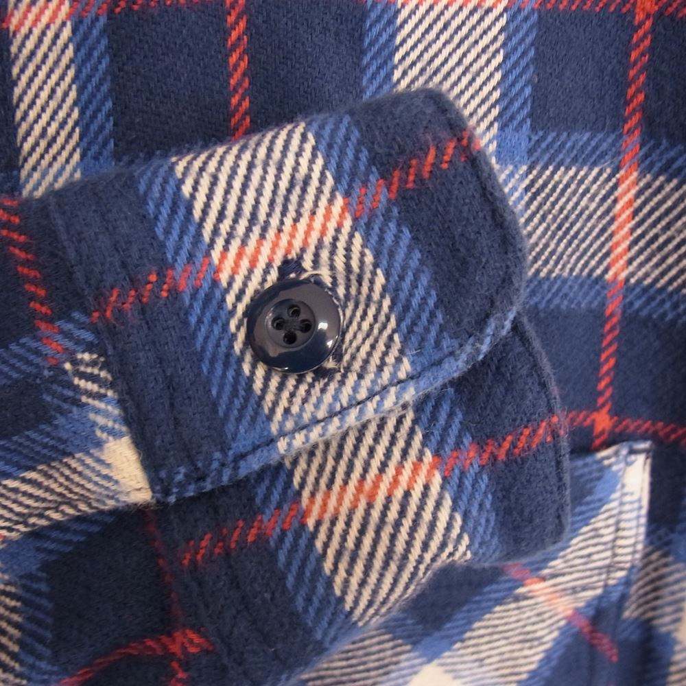 NEIGHBORHOOD ネイバーフッド 17SS LUMBERS / C-SHIRT . LS ヘビーチェック フランネル 長袖 シャツ ブルー系 オフホワイト系 エンジ系 L【中古】