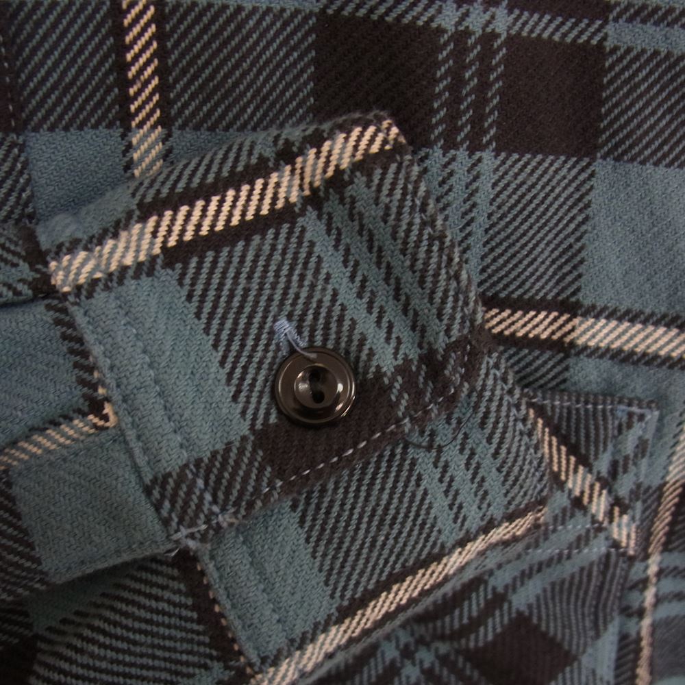 NEIGHBORHOOD ネイバーフッド 19AW 192ARNH-SHM02 LUMBERS/C-SHIRT.LS ヘビーチェック フランネル 長袖 シャツ ライトブルー系 ブラック系 ホワイト系 L【中古】
