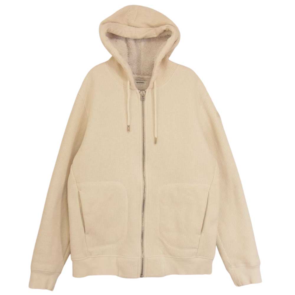 diesel サーマル ジップパーカー DIESEL ディーゼル 裏ボア サーマル ワッフル フルジップ パーカー