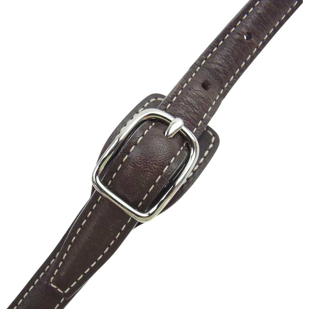 COACH コーチ シグネチャー レザーストラップ キャンバス ショルダーバッグ ライトブラウン系【中古】